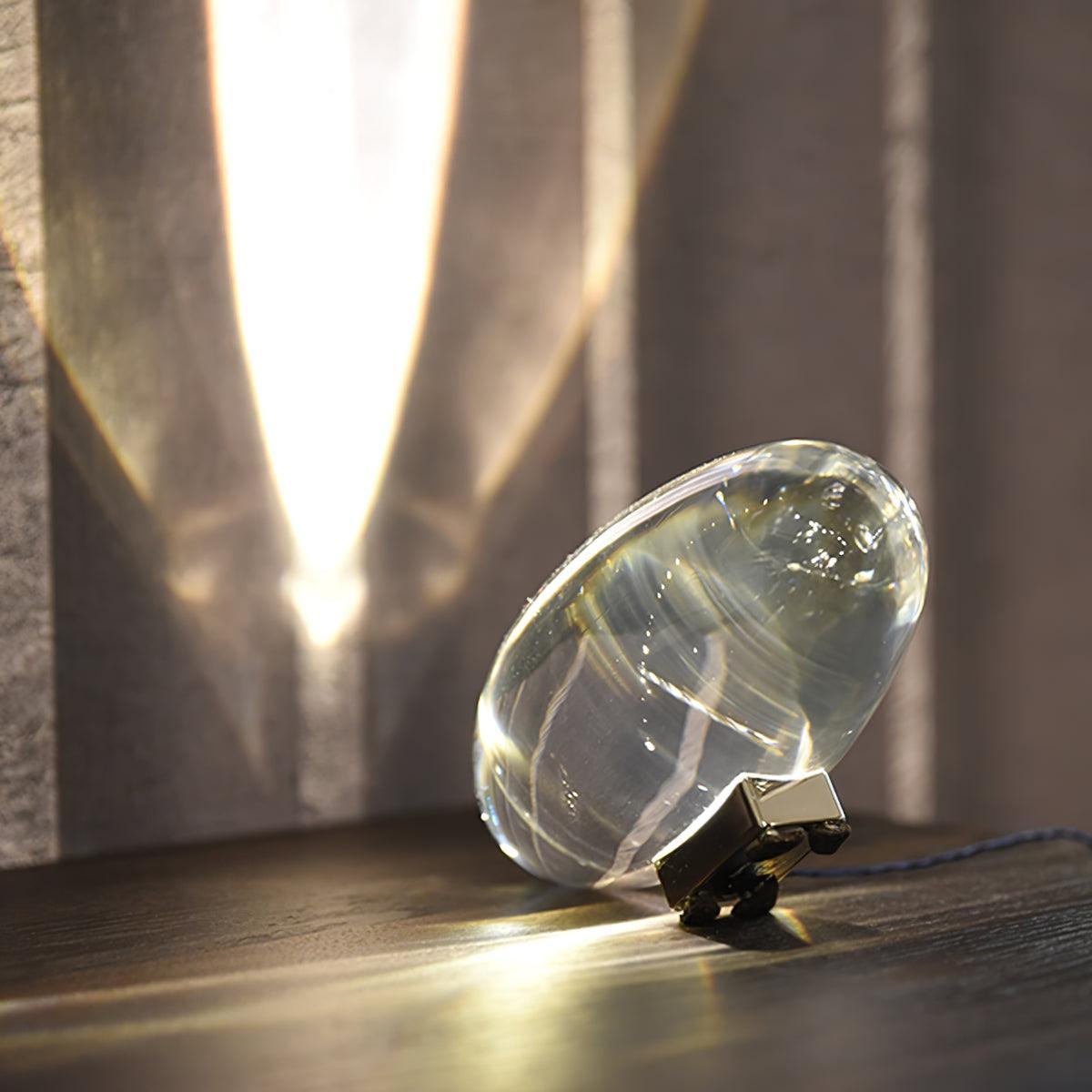 Soren Lamps for Table, Modern Crystal Table Lamp, Plug-In COB LED, Three Light Colors
