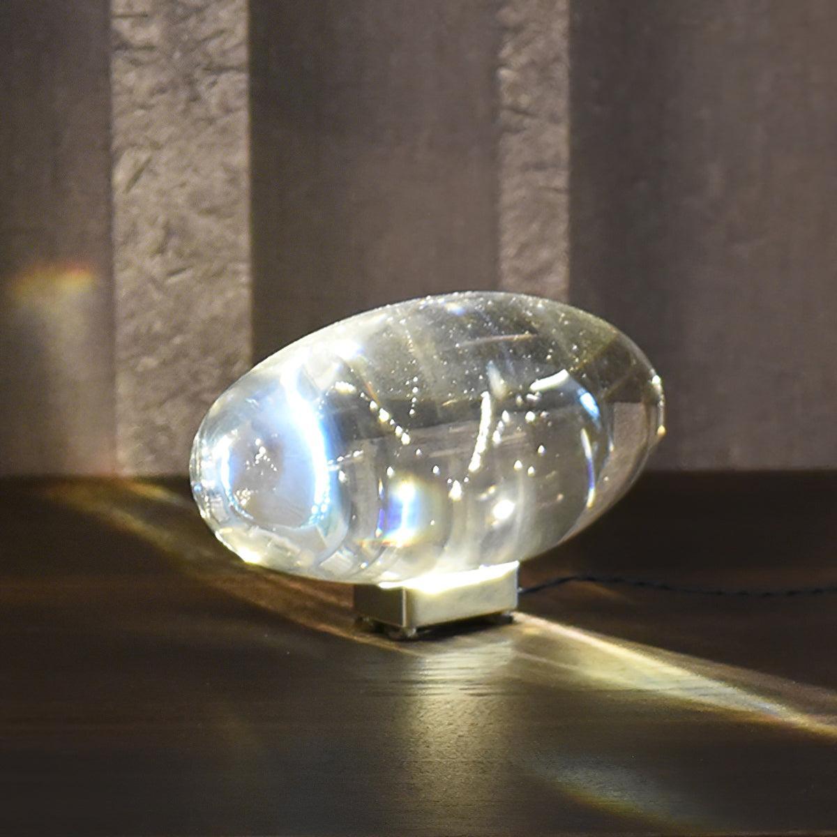 Soren Lamps for Table, Modern Crystal Table Lamp, Plug-In COB LED, Three Light Colors
