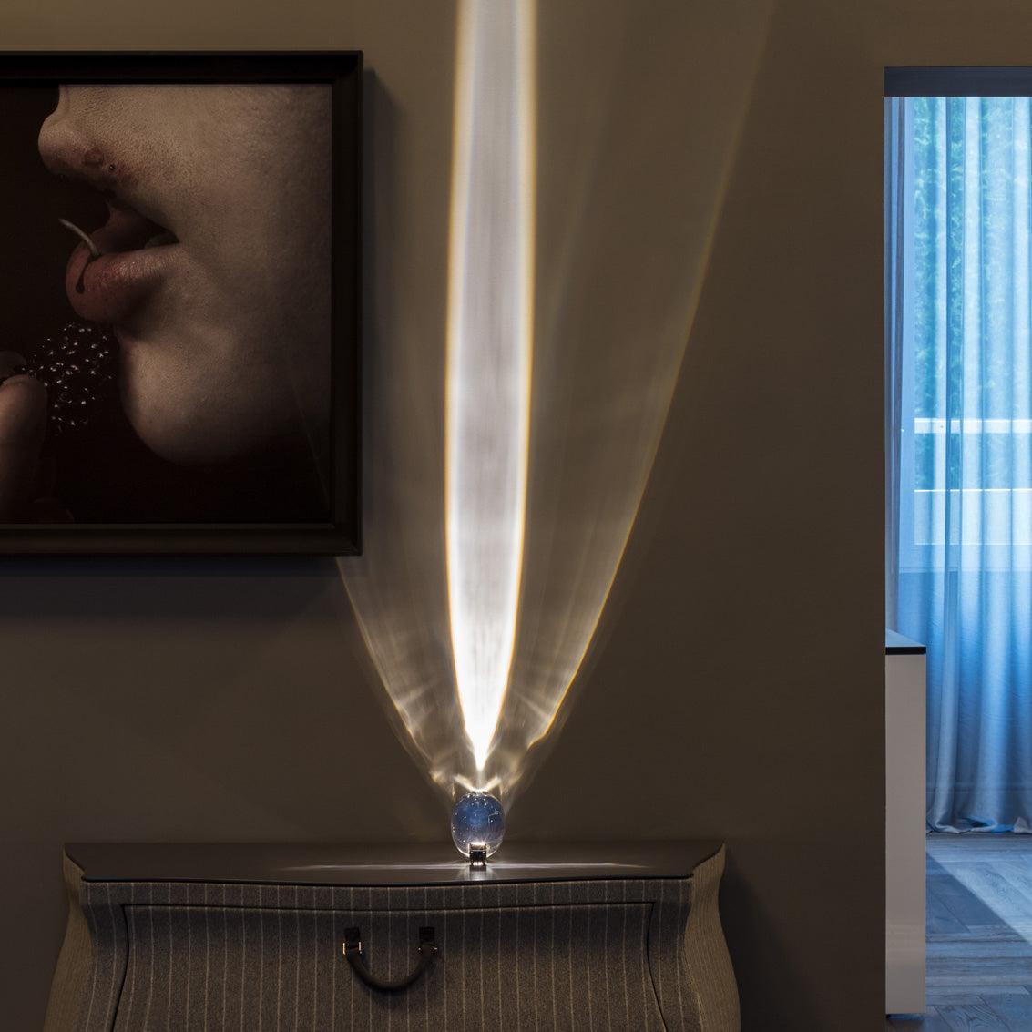 Soren Lamps for Table, Modern Crystal Table Lamp, Plug-In COB LED, Three Light Colors