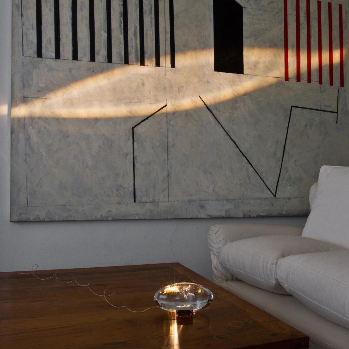 Soren Lamps for Table, Modern Crystal Table Lamp, Plug-In COB LED, Three Light Colors