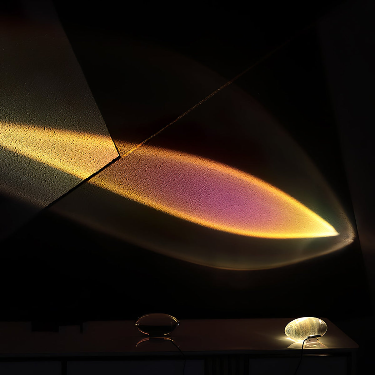 Soren Lamps for Table, Modern Crystal Table Lamp, Plug-In COB LED, Three Light Colors