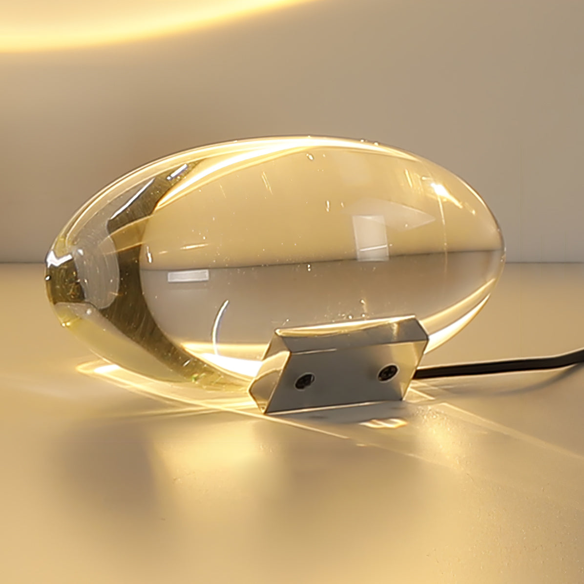 Soren Lamps for Table, Modern Crystal Table Lamp, Plug-In COB LED, Three Light Colors