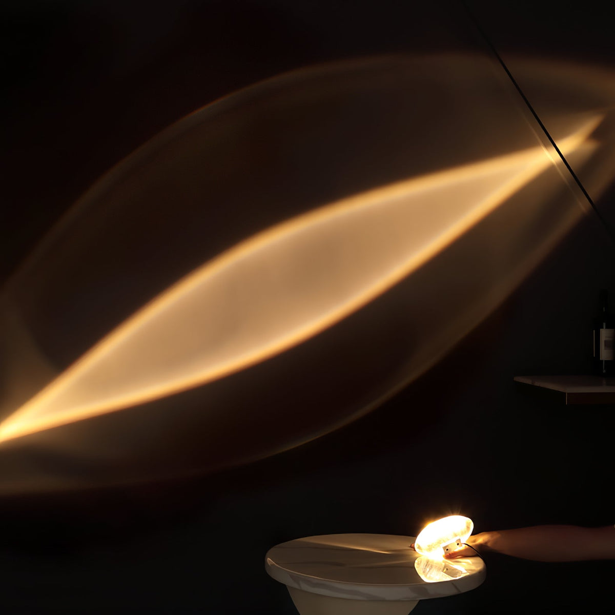Soren Lamps for Table, Modern Crystal Table Lamp, Plug-In COB LED, Three Light Colors