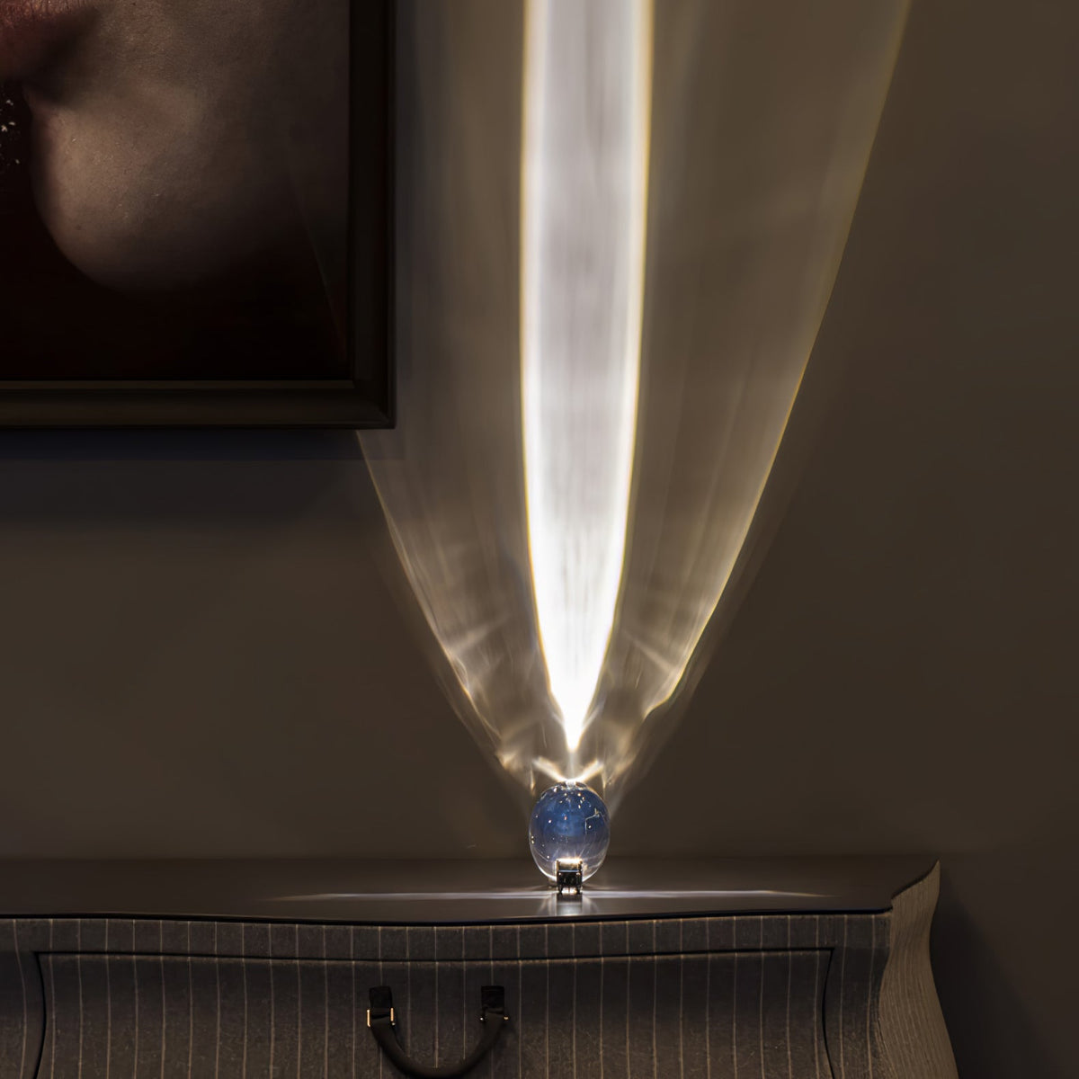 Soren Lamps for Table, Modern Crystal Table Lamp, Plug-In COB LED, Three Light Colors