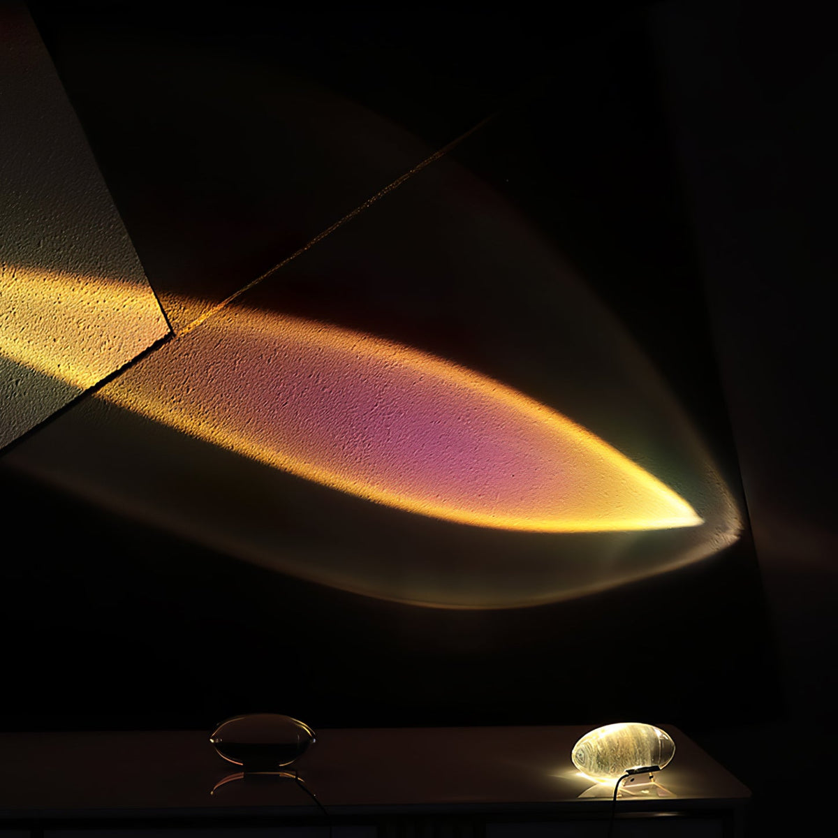 Soren Lamps for Table, Modern Crystal Table Lamp, Plug-In COB LED, Three Light Colors