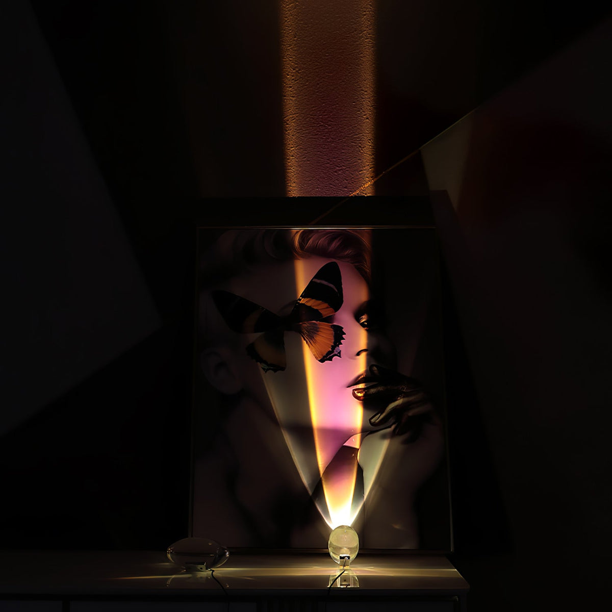 Soren Lamps for Table, Modern Crystal Table Lamp, Plug-In COB LED, Three Light Colors