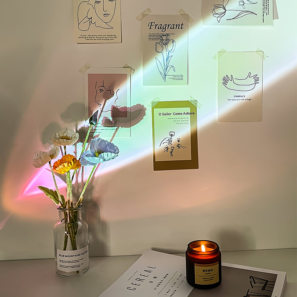 Soren Lamps for Table, Modern Crystal Table Lamp, Plug-In COB LED, Three Light Colors