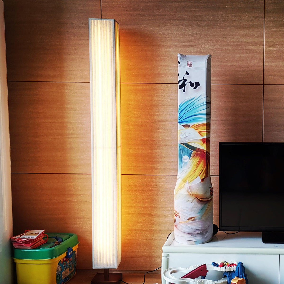 Bailey floor lamp short and tall height comparison