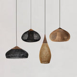 Rattan Pendant Light, Woven Braided Hanging Lamp for Kitchen Island, Dining Room, 10 Sizes