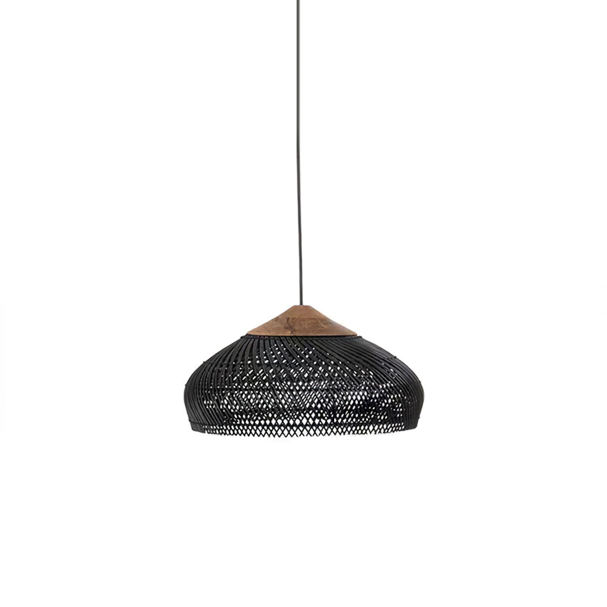 Rattan Pendant Light, Woven Braided Hanging Lamp for Kitchen Island, Dining Room, 10 Sizes