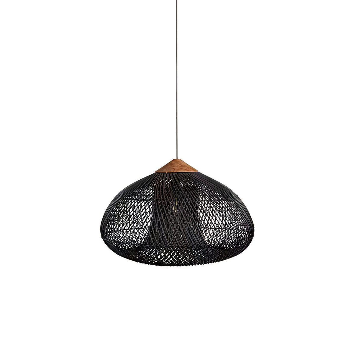 Rattan Pendant Light, Woven Braided Hanging Lamp for Kitchen Island, Dining Room, 10 Sizes