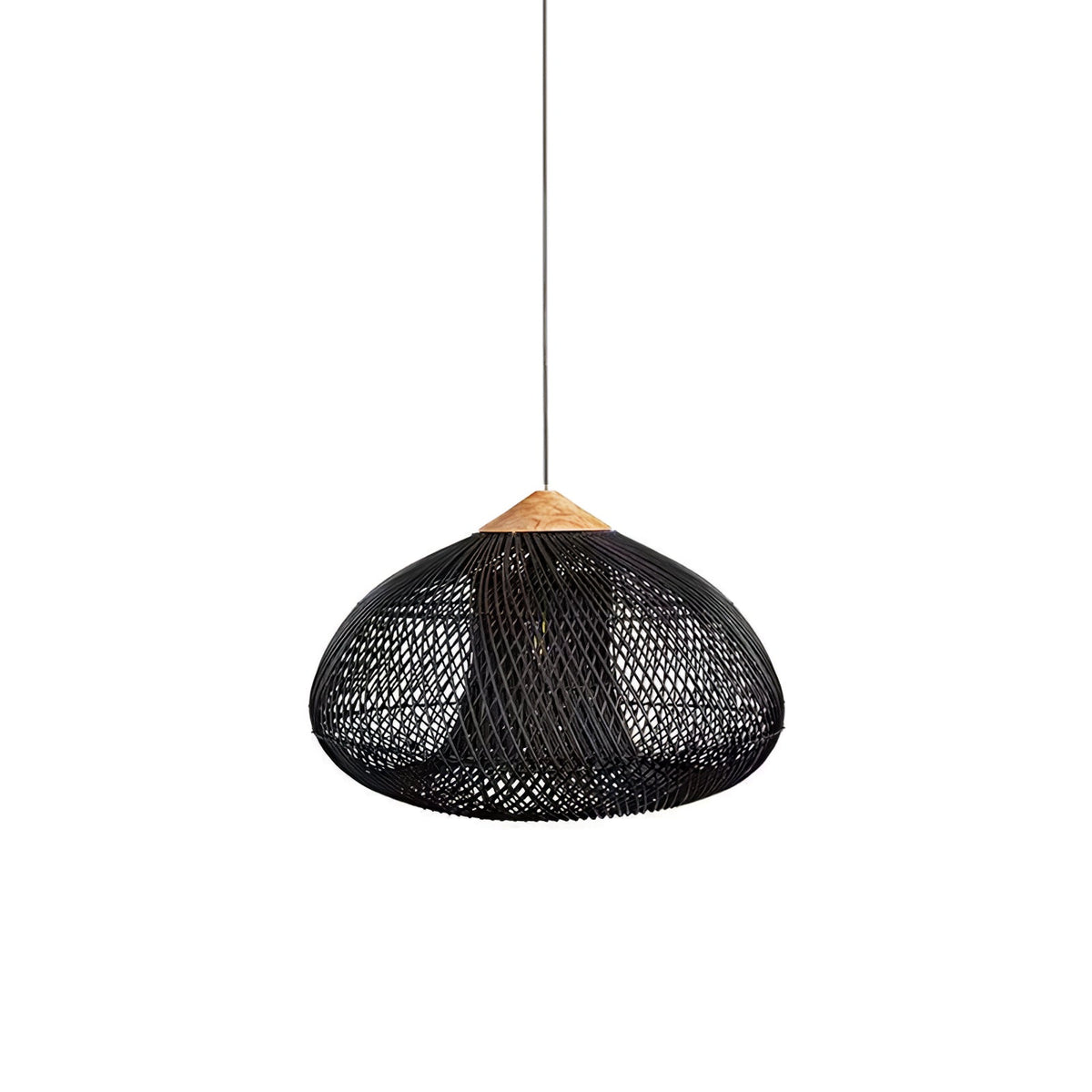 Rattan Pendant Light, Woven Braided Hanging Lamp for Kitchen Island, Dining Room, 10 Sizes
