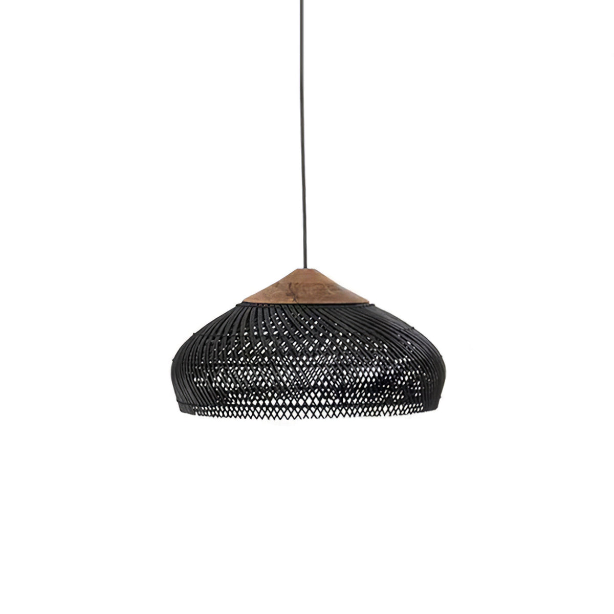 Rattan Pendant Light, Woven Braided Hanging Lamp for Kitchen Island, Dining Room, 10 Sizes