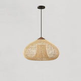 Rattan Pendant Light, Woven Braided Hanging Lamp for Kitchen Island, Dining Room, 10 Sizes