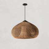 Rattan Pendant Light, Woven Braided Hanging Lamp for Kitchen Island, Dining Room, 10 Sizes