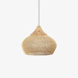 Rattan Pendant Light, Woven Braided Hanging Lamp for Kitchen Island, Dining Room, 10 Sizes
