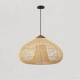 Rattan Pendant Light, Woven Braided Hanging Lamp for Kitchen Island, Dining Room, 10 Sizes