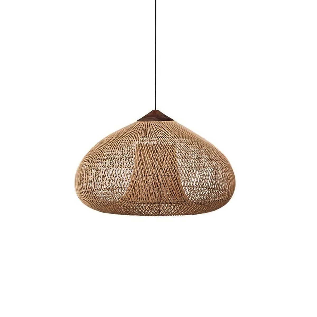 Rattan Pendant Light, Woven Braided Hanging Lamp for Kitchen Island, Dining Room, 10 Sizes