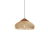 Rattan Pendant Light, Woven Braided Hanging Lamp for Kitchen Island, Dining Room, 10 Sizes