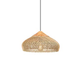 Rattan Pendant Light, Woven Braided Hanging Lamp for Kitchen Island, Dining Room, 10 Sizes