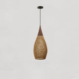Rattan Pendant Light, Woven Braided Hanging Lamp for Kitchen Island, Dining Room, 10 Sizes