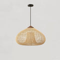 Dark Wood & Natural Rattan