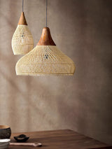 Rattan Pendant Light, Woven Braided Hanging Lamp for Kitchen Island, Dining Room, 10 Sizes