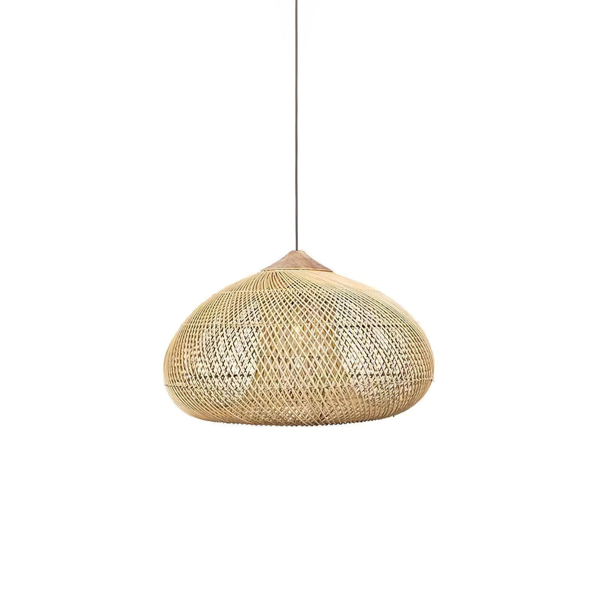 Rattan Pendant Light, Woven Braided Hanging Lamp for Kitchen Island, Dining Room, 10 Sizes