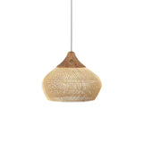 Rattan Pendant Light, Woven Braided Hanging Lamp for Kitchen Island, Dining Room, 10 Sizes