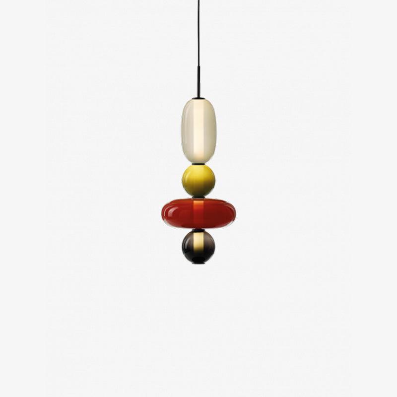 Sorbet Multicolor Glass Pendant Light, Integrated LED, 3 Color Temps, Dimmable Option