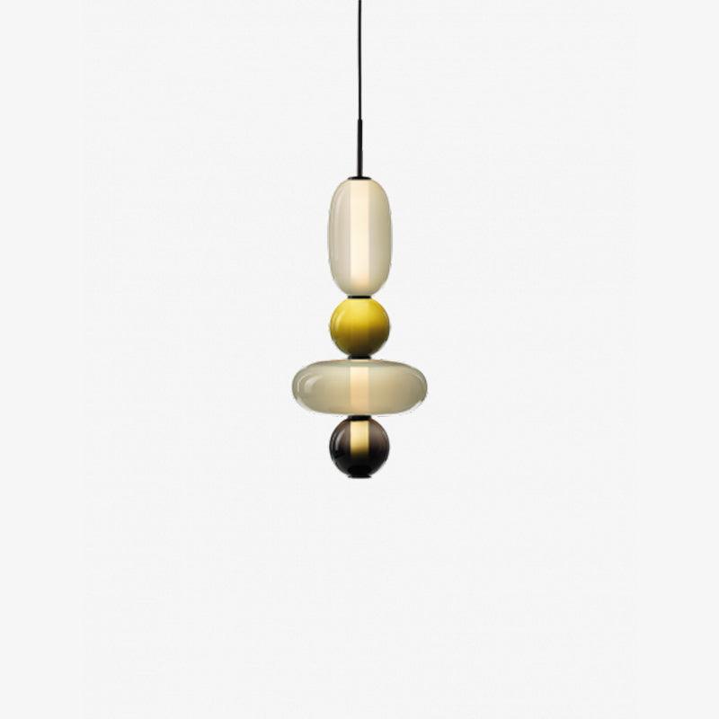 Sorbet Multicolor Glass Pendant Light, Integrated LED, 3 Color Temps, Dimmable Option