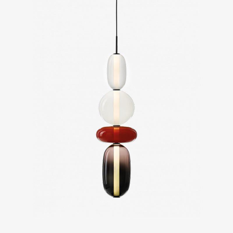 Sorbet Multicolor Glass Pendant Light, Integrated LED, 3 Color Temps, Dimmable Option