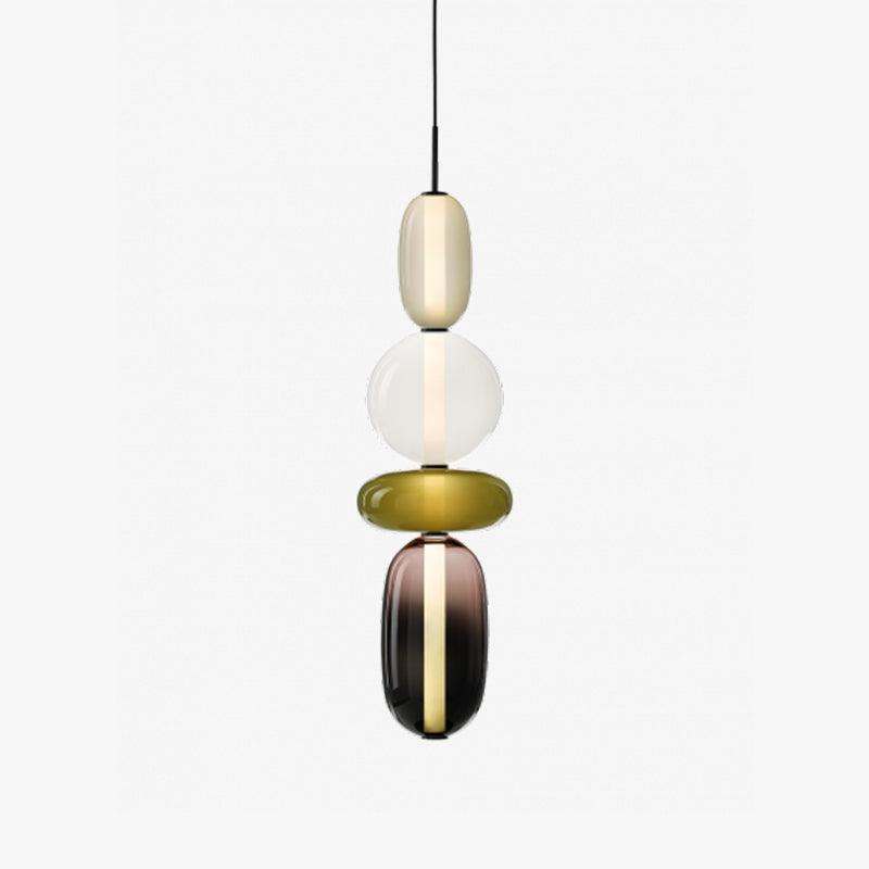 Sorbet Multicolor Glass Pendant Light, Integrated LED, 3 Color Temps, Dimmable Option