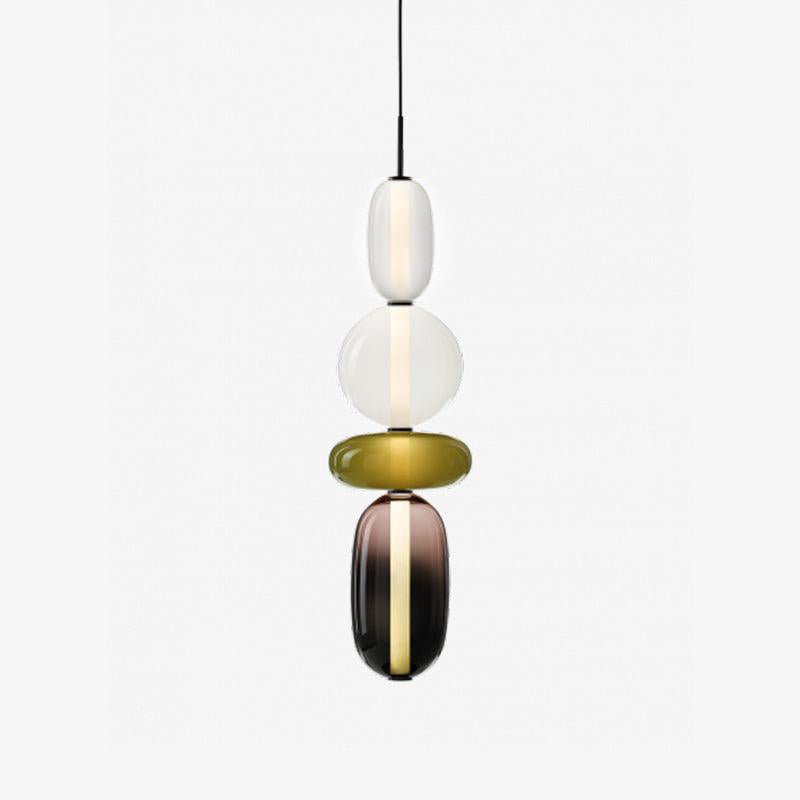 Sorbet Multicolor Glass Pendant Light, Integrated LED, 3 Color Temps, Dimmable Option