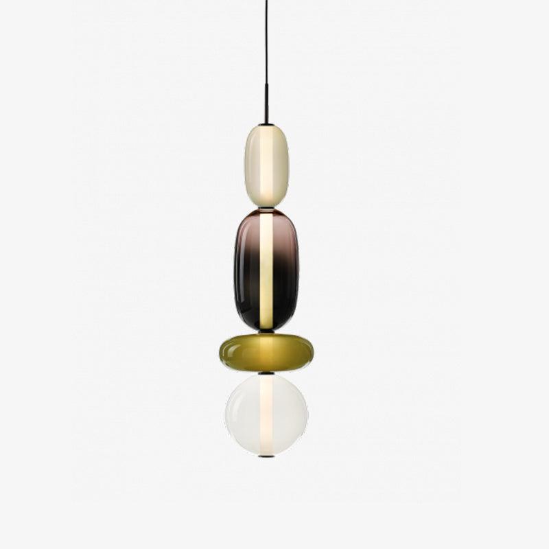 Sorbet Multicolor Glass Pendant Light, Integrated LED, 3 Color Temps, Dimmable Option