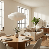 Eskil Island Kitchen Lighting Pendant, Crisscross Bubble Pendant Lighting, White, 11-31.5 in