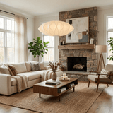 Eskil Island Kitchen Lighting Pendant, Crisscross Bubble Pendant Lighting, White, 11-31.5 in