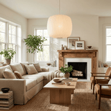 Eskil Island Kitchen Lighting Pendant, Crisscross Bubble Pendant Lighting, White, 11-31.5 in