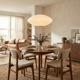 Eskil Island Kitchen Lighting Pendant, Crisscross Bubble Pendant Lighting, White, 11-31.5 in