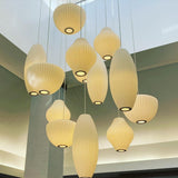 Eskil Island Kitchen Lighting Pendant, Crisscross Bubble Pendant Lighting, White, 11-31.5 in