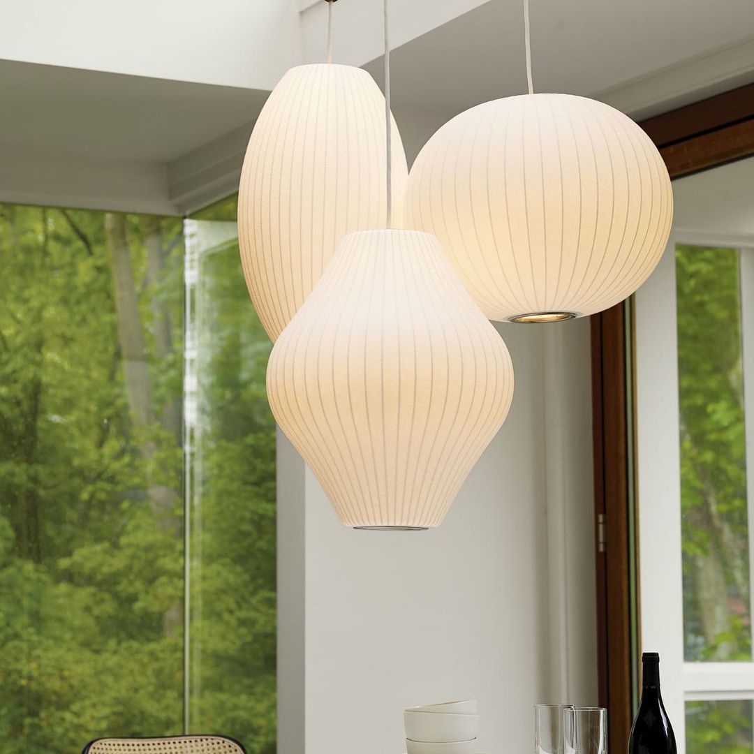Eskil Island Kitchen Lighting Pendant, Crisscross Bubble Pendant Lighting, White, 11-31.5 in