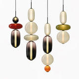 Sorbet Multicolor Glass Pendant Light, Integrated LED, 3 Color Temps, Dimmable Option