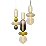 Sorbet Multicolor Glass Pendant Light, Integrated LED, 3 Color Temps, Dimmable Option