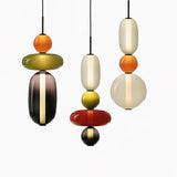 Sorbet Multicolor Glass Pendant Light, Integrated LED, 3 Color Temps, Dimmable Option