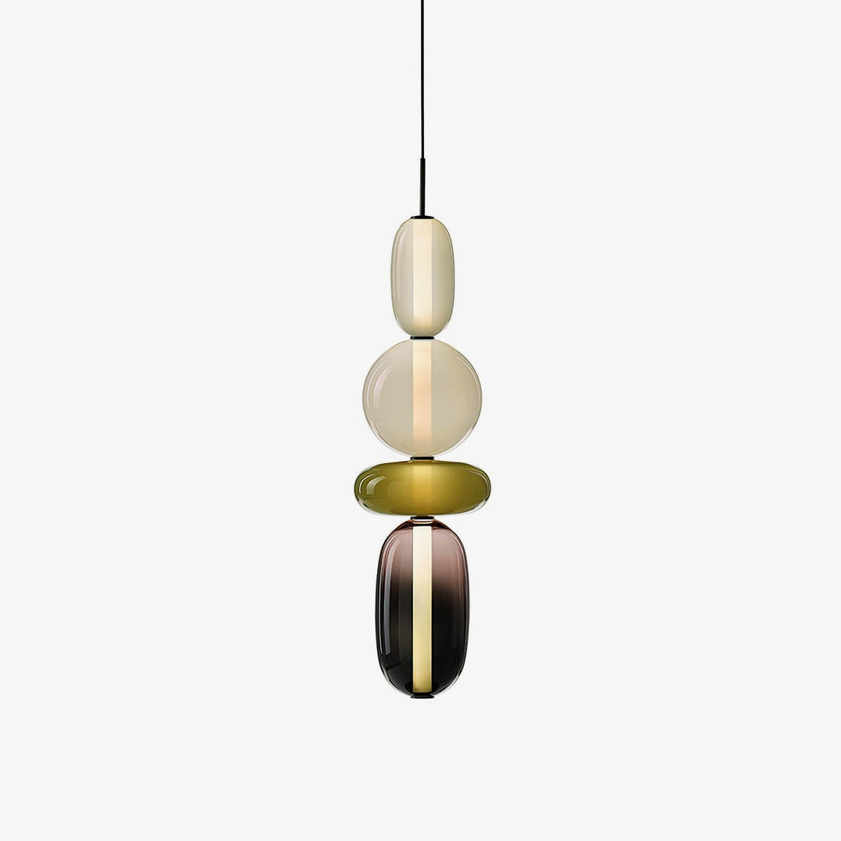 Sorbet Multicolor Glass Pendant Light, Integrated LED, 3 Color Temps, Dimmable Option