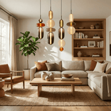 Candied Glass Pendant Light black metal ceiling canopy and adjustable cable