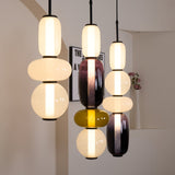 Candied Glass Pendant Light white glass shade detail