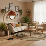 Floor Lamp for Living Room, Beech Wood Design, 59 Inch Tall, White, Beige or Coffee