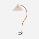 Floor Lamp for Living Room, Beech Wood Design, 59 Inch Tall, White, Beige or Coffee