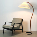 Floor Lamp for Living Room, Beech Wood Design, 59 Inch Tall, White, Beige or Coffee